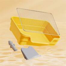 Hunde-Toilette abnehmbar, auslaufsicher, mit simuliertem Harnkatheter, rutschfestes Gitter für Urintrainingspads von klein- und mittelgroßen Hunden, wasserfestes PP-Material, schnelle Reinigung