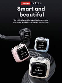 Lenovo 联想 LP70PRO 智能蓝牙耳机，入耳式，立体空间音效，高品质音频，长电池寿命，ENC 降噪，高清通话，游戏模式，低延迟，无线耳塞，兼容智能手机和电脑 - 彩色 - 查看 1