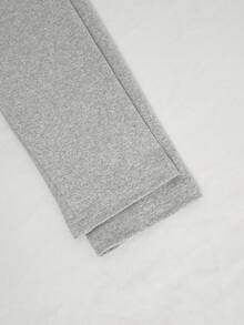 女士时尚优雅蝴蝶结连帽休闲夹克，秋季 - 灰色 - 查看 4