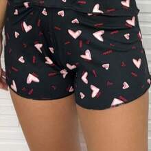 Kit Of 4 Shorts Suede Cute Print Women's Pajamas - Nhiều màu - Xem 6
