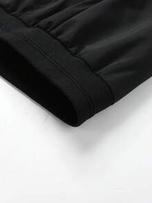 Jaqueta corta-vento masculina leve e casual com zíper, agasalho grosso para golfe, ideal para primavera e outono, com bolsos, adequada para caminhadas. - Preto - Ver 10