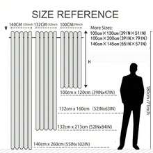 1入組極簡北歐現代風格純色薄紗窗簾-適用於臥室、客廳、旅館房間等地方 - 灰色 - 查看 2