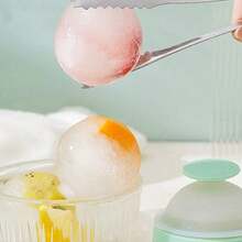 1 个硅胶冰球模具，圆形球体硅胶冰块托盘，硅胶冰球直径 2.5 英寸/6.5 厘米 - 彩色 - 查看 5