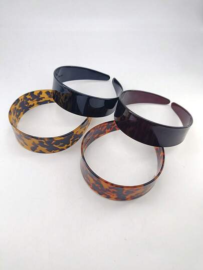 1 pieza Diadema de acetato elegante con estampado de leopardo, adecuada para uso diario, banda para el cabello, maquillaje, aro para el cabello, accesorios para el cabello, diadema para mujeres, atuendos de otoño, accesorios para la cabeza con estampado animal