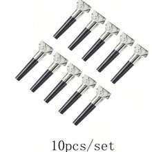 10 件黑色和金色啦啦队口哨，派对发声口哨，圣诞派对礼物