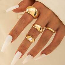 3 Stücke/Set goldplattierter Ringset mit Seestern Design, geeignet für Sommerurlaub am Strand