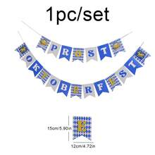 1 Set Bendera Hiasan Pesta Oktoberfest, Spanduk Huruf - MultiWarna - View 4