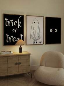 3PCS/SET Halloween Eye Horror Decorative Painting For Living Room, Bedroom, Study Room Decoration, Modern Simple Style Choice, Unframed Christmas Decoration XMAS Decor Christmas Tree Gift Decor Thanksgiving Wedding Home Decor Home Decor Fall Decor Autumn Decor Birthday Decorations For Gifts Party Supplies Indoor Outdoor Garden Holiday Festival Decor Halloween Decor Wall Decor Halloween Ornaments - Multicolor - View 4