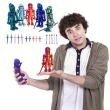 Figurine articulée d'un soldat zombie d'anime - Corps entier imprimé en 3D avec articulations flexibles, matériau plastique, faveur de fête, décoration de bureau, couleurs réfléchissantes uniques, sans électricité nécessaire - Parfait pour Noël, Halloween, Pâques, Thanksgiving. Modèle de guerrier squelette avec mouvement libre