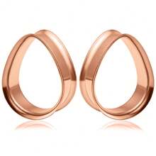 2pcs Hot Stainless Steel Water Droplet Ear Plugs Gauges Expanders Body Piercing Jewelry Women Earring Tunnels Stretchers Earring