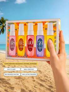 5/4/1pc 40ml Brazilian Fragrance Spray, Beautifully Packaged In A Gift Box. This Home Air Freshener Has The Functions Of Deodorizing And Enhancing Fragrance, With A Long-Lasting Scent That Is Easy To Carry. It Comes With Five High-Quality Scents And Is The Best Choice For Gifting - Multicolor - View 1