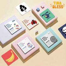 Tinabless 16pcs Montessori Sensory Toys Visual Stimulus Learning Activity Card For Baby(3-6months) - 3-6months - View 5