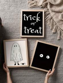 3PCS/SET Halloween Eye Horror Decorative Painting For Living Room, Bedroom, Study Room Decoration, Modern Simple Style Choice, Unframed Christmas Decoration XMAS Decor Christmas Tree Gift Decor Thanksgiving Wedding Home Decor Home Decor Fall Decor Autumn Decor Birthday Decorations For Gifts Party Supplies Indoor Outdoor Garden Holiday Festival Decor Halloween Decor Wall Decor Halloween Ornaments - Multicolor - View 1