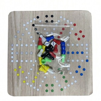 6 人飞行棋 Ludo Rudo Jackaroo 棋盘经典莫里斯游戏套装 - 便携式橡胶策略棋盘游戏，适合派对和户外活动，传统鼠标垫设计