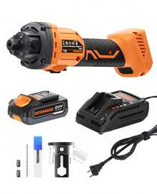 DOVAMAN 20V Brushless Drywall Cut-Out Tool, 30,000 RPM, Adjustable Depth, 98% Dust Collection, LED, With Battery, Charger & Bag - Black - View 11