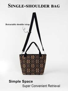 1pc Lightweight Foldable Large Capacity Tote Bag, Suitable For Daily Use, Vacation, Commuting, Shopping, Photography, Outdoor, Camping, Hiking, Back To School, Travel, Holiday, Student, Women, Mothers Gift, All Season - Multicolor - View 10