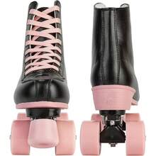 Gets Double Flash Roller Skates,Skates,Classic Flash Double Quad Derby Skates High Top Skates Suitable For Beginners And Roller Skaters,Indoor And Outdoor - Black Powder Flash - View 6
