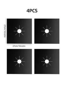 4pcs/6pcs/9pcs/12pcs Anti-Oil Anti-Fouling Stove Mat - Single Hole Adjustable Heat Resistant Non-Slip Pad, Essential Kitchen Cooktop Protection Tool, Easy Cleaning And Durable Non-Stick Oil-Proof Mat, Suitable For All Types Of Gas Stoves, Effectively Maintaining Kitchen Cleanliness - Multicolor - View 14