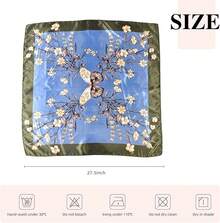 35 Inches Silk Head Scarf-Satin Hair Scarves Silk Bandana Scarf Headscarf For Women's Fashion Scarveshalloween - 蝴蝶花 - 查看 9