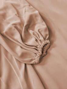 Elegant Girl's Solid Crew Neck Long Sleeve Abaya Kaftan Dress For Pray Party