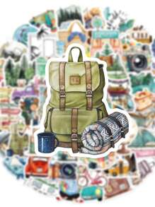 50pcs Outdoor Travel Theme Stickers, Ins Style Fresh, PVC Waterproof Material Gift Box Decoration, Label Stickers, Envelope Seals, Graffiti Stickers, Decorate Guitar, Notebook, Suitcase, DIY Handicraft, Planner Decoration, Back To School Kids Labels School, Travel Scrapbook Stickers, Stickers For Scrapbook, School Stickers, Sticker Travel,Stickers,Travel,Scrapbook Supplies