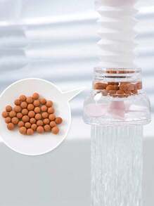 1pc Faucet Shower Filter Adapter, Rotating Splash Proof Bathroom Sink Filter, Ceramic Head