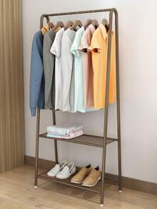 1 pieza Perchero de hierro triangular multifuncional para zapatos y sombreros, organizador de armario portátil, de aproximadamente 24 pulgadas de ancho, perchero portátil para ropa, estantería para zapatos, estantería de almacenamiento, adecuado para sala de estar, entrada, dormitorio, estudio, oficina, regalo de vacaciones, regalo del Día de San Valentín - Multicolor - Ver 1