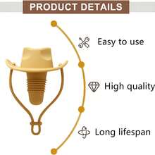 硅胶酒塞创意牛仔帽酒瓶塞葡萄酒储存塞牛仔帽酒塞适用于酒瓶，成人葡萄酒配件 - 爸爸礼物和送给男朋友的搞笑恶作剧礼物 - 彩色 - 查看 8