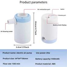 RAF 2-In-1 Vacuum Pump, With Vacuum Suction/Inflation Function, Portable Design, Suitable For Inflating And Deflating Various Items Such As Pool Floats, Air Beds, Mattresses, Swim Rings, Air Mattresses, Inflatable Toys, As Well As Vacuum Storage Bags And Indoor Clothing Storage. Great Gift For Kitchen, Valentine's Day And Christmas Holiday. - Multicolor - View 11