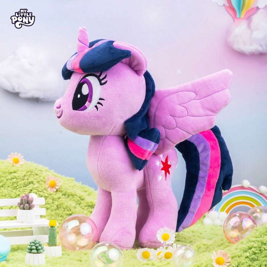 Hasbro Official Authentic  Stuffed Animal Plush Doll 30cm Anime Cartoon Soft Toy Kawaii Children's Toy Idea Gift For Girls (Twilight Sparkle) - Twilight Sparkle - View 1