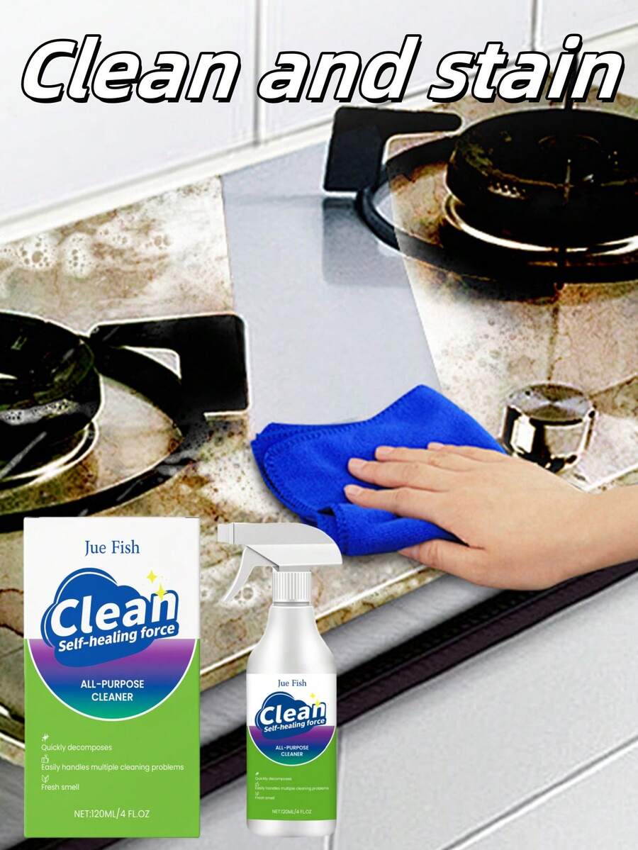 Chai xịt vệ sinh đa năng 120ml, dùng để làm sạch nhiều bề mặt trong nhà bếp và phòng tắm, tẩy dầu mỡ và cặn vôi.