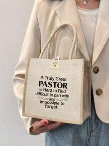 1 件活力手提包，带有励志经文设计，男女通用，便携式手提包收纳袋，适合旅行、度假、商务、健身、露营和户外使用，旅行化妆包 | 励志设计包 | 耐用拉链开合，完美的返校季礼物