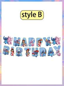 Disney Decoraciones de bandera y banner de fiesta de series como , Deadpool, La sirenita, Stitch, regalos pequeños para fiestas, decoraciones de escena de fiesta, arreglos de fiesta de cumpleaños al aire libre, decoraciones de cumpleaños, decoraciones de fiesta de festival, pancartas de "Feliz cumpleaños", decoraciones de fiesta temática variadas, decoraciones de escenario de cumpleaños, colgadores de decoración de fiesta popular de Disney