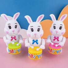 1个随机颜色复活节兔子鼓手玩具，发条卡通兔子鼓手，适合作为家庭聚会礼物、返校礼物、毕业礼物、圣诞节礼物、复活节礼物 - 彩色 - 查看 11