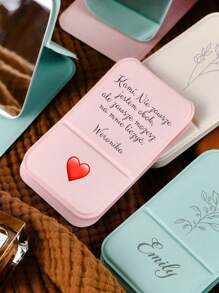 1er-Pack Kosmetikspiegel, personalisiertes Geschenk für sie, Brautjungfern Vorschlag, Taschenspiegel, Brautjungfern Geschenk, gravierter Spiegel Geschenk für Frauen zum Muttertag, personalisierter Kosmetikspiegel, Brautjungfern Vorschlag, Junggesellinnenabschied Gastgeschenk, Geburtstags Blumen Taschenspiegel, Brautjungfern Geschenk, Geburtstags Geschenk
