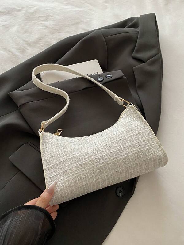 Bolso de hombro casual, sencillo y lindo con bloques de color para uso diario