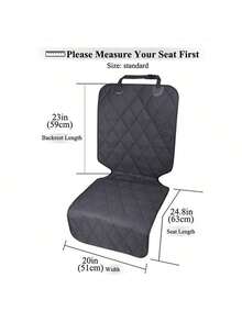 1 件通用防水、防污、防爪黑色宠物汽车座椅套，带通风功能，适用于狗、猫和小动物，牛津布防污垫，适用于前排座椅和副驾驶座椅
