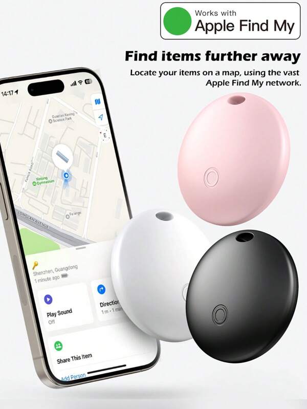 Etiqueta inteligente Pro, rastreador de equipaje compatible con la aplicación Apple Where Is (solo iOS), localizador de llaves para llaves, equipaje, maleta, billetera, resistente al agua IP67, 1 paquete