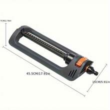Cabezal de aspersor de césped ajustable con 19 boquillas, adecuado para áreas grandes - Sistema de riego de jardín ergonómico de arco alto, de plástico, ideal para regar el césped y el jardín, sistema de riego de césped | Aspersor de césped animado | Diseño ergonómico