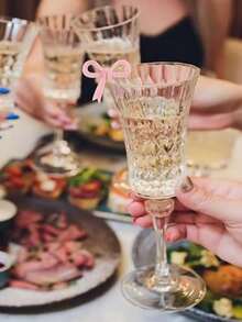 1个/6个/12个亚克力蝴蝶结及其他多形状玻璃配件饮料标签生日婚礼派对主题装饰配件圣诞装饰家居圣诞礼物圣诞装饰 - 彩色 - 查看 3