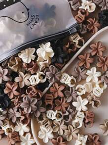 20/50 Stücke Matt Baby Haarklammern rutschfest Frangipani Haarspangen für Säuglinge, mini Blumen Haarnadeln für dünnes Haar von Neugeborenen, süße Haarzubehör