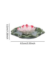 1 Set kreativer Lotus Keramik Räucherstäbchen Halter, Räucherstäbchen Ablage, vier Farben, verbessert die Atmosphäre, dekoriert und meditiert Zuhause und Yoga Studio, geeignet für Gebete Zuhause, Heimdekoration, Bürodekoration