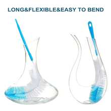 1pc Long Handle Cup Brush, Kitchen Glass Bottle Cleaning Brush, Milk Bottle And Tea Cup Washing Brush, Manual Non-Electric Cleaning Tool - Multicolor - View 2