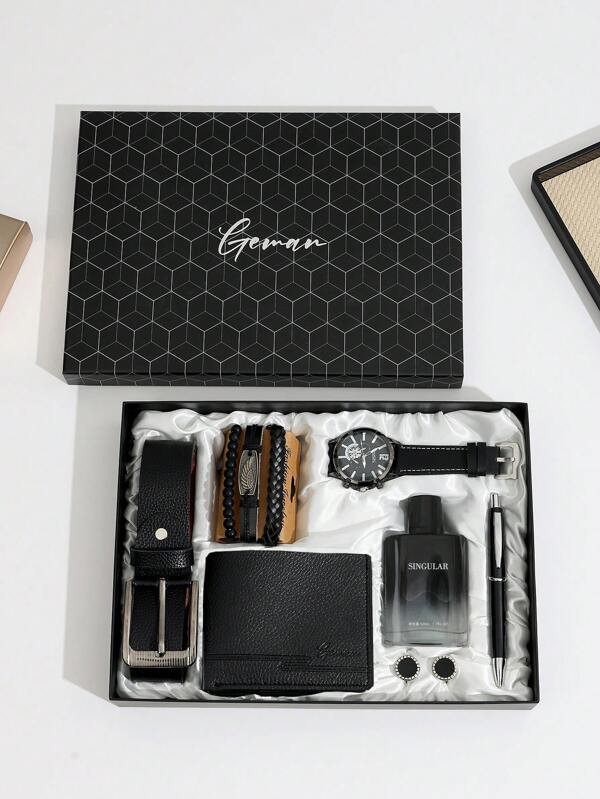 Men's Business Gift Set, Fashion Watch Suit For Anniversary, Employee, Client, Valentine's Day, Husband, Boyfriend, Back To School, Teacher's Day, Birthday, Friend