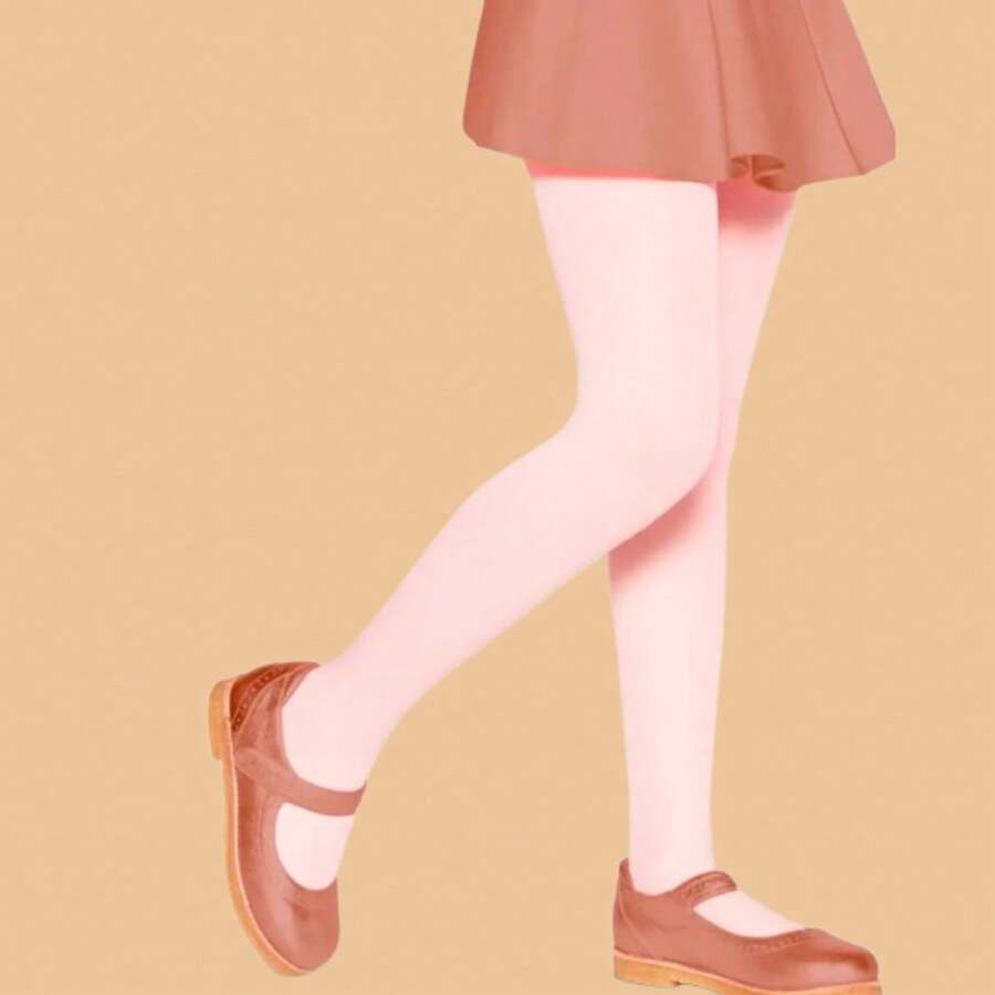 Lupo Children's Opaque Tights, 40 Thread Count, Colorful Wolf 2530 - Rusty Rose - View 1