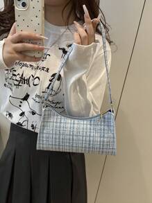 Bolso de hombro con cremallera para mujer, de estilo minimalista, casual y elegante