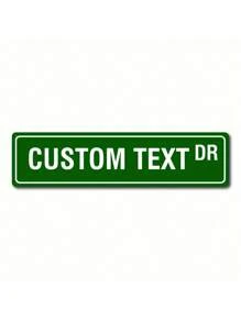HELLOYOUNG 1pc Customizable Metal Street Sign, 4x16 Inch, Vintage Home Decor, Personalized Iron Wall Art, Horizontal, Lightweight, Frameless, Suitable For Garage And Home Decoration,Multi-Functional, Anti-Mold,Ornamental,Exquisite,Stylish