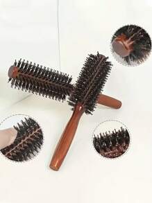 尼龙卷发棒，美发沙龙造型卷发梳，家用圆筒卷发梳，卷发增强圆筒卷发梳，圆筒卷发梳，女士卷发梳，直发卷发两用 - 彩色 - 查看 9