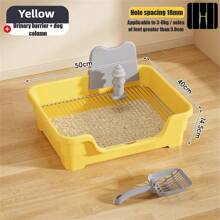 Hunde-Toilette abnehmbar, auslaufsicher, mit simuliertem Harnkatheter, rutschfestes Gitter für Urintrainingspads von klein- und mittelgroßen Hunden, wasserfestes PP-Material, schnelle Reinigung