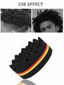 1pc African Curly Hair Care Tool Curly Sponge, Fashionable Sponge Brush, Suitable For Black People To Perm Curly Hair, Hair Tools, Hair Products And Accessories For Barber Salon Beauty Travel Essentials